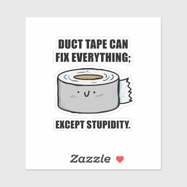 Duct Tape kann jedes Zitat Vinyl Sticker repariere (Blatt)