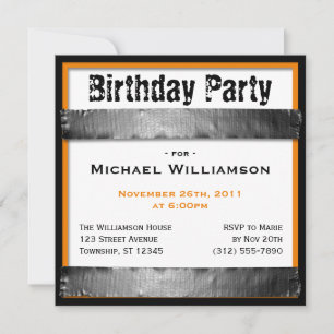 Duct Tape Square - Birthday Einladungen für Männer