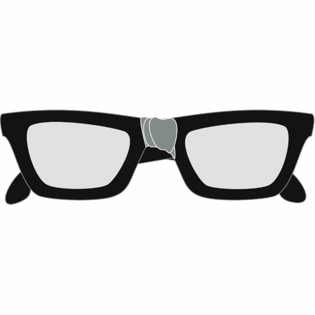 Duct Taped Glasses Freistehende Fotoskulptur (Vorne)
