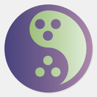 Dudeism Yin Yang Sticker (großer Kreis)