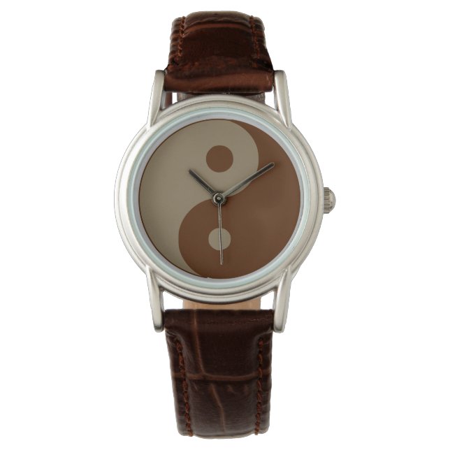 Dudeism Ying Yang Armbanduhr (Vorderseite)