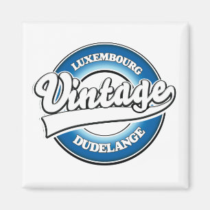 Dudelange Luxemburg Vintage Style Logo Magnet