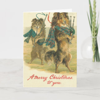 Dudelsack, der Hundefrohe Weihnachten zu Ihnen