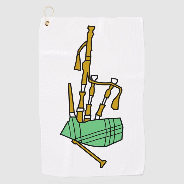 Dudelsack Golfhandtuch (Vorderseite)