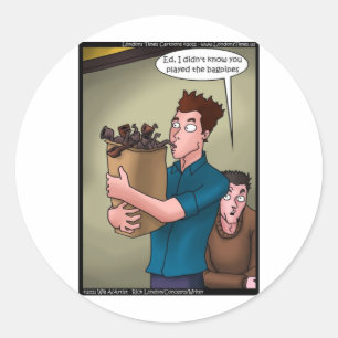 Dudelsack Lustige Geschenke T-Shirts Tassen Karten Runder Aufkleber