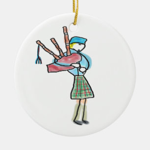 Dudelsack spielen keramik ornament