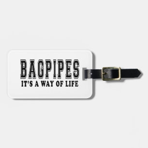 Dudelsäcke ist es Lebensart Gepäckanhänger