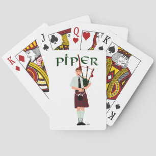 Dudelsackpfeifer - Rotes Kilt Spielkarten