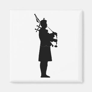 Dudelsackpfeifer-Silhouette Magnet