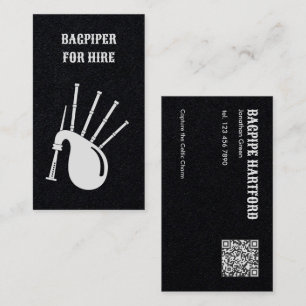 Dudelsackspielen QR-Code Visitenkarte