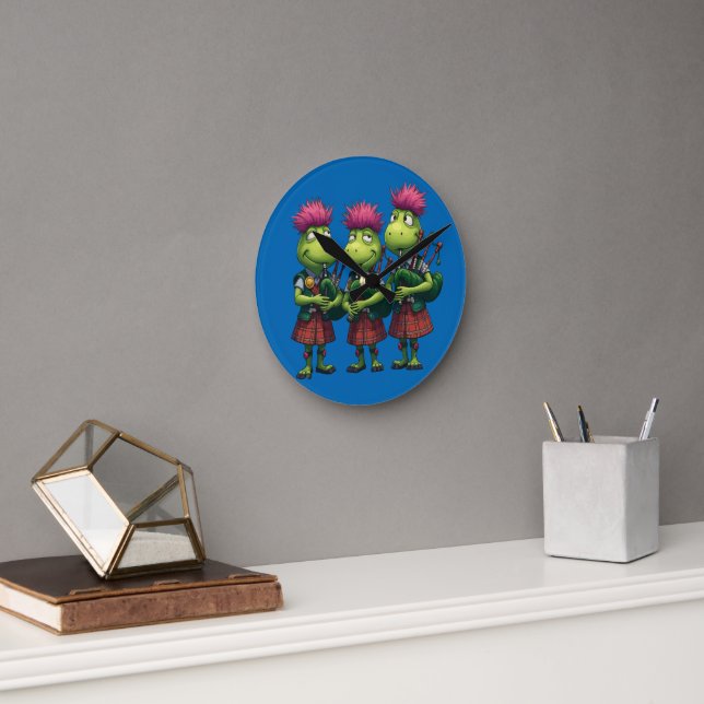 Dudelsackspieler für Burns Supper Schottisch Runde Wanduhr (Büro)