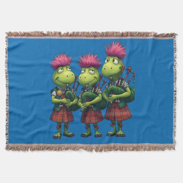 Dudelsackspieler für Burns Supper Schottland Decke (Vorderseite)