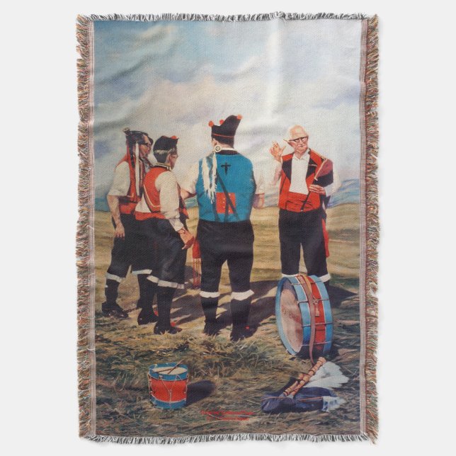 Dudelsackspieler/Gaiteiros/Pipers Decke (Vorderseite Vertikal)