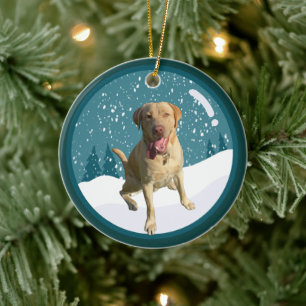 Dudley Labrador Christmas Keramik Ornament