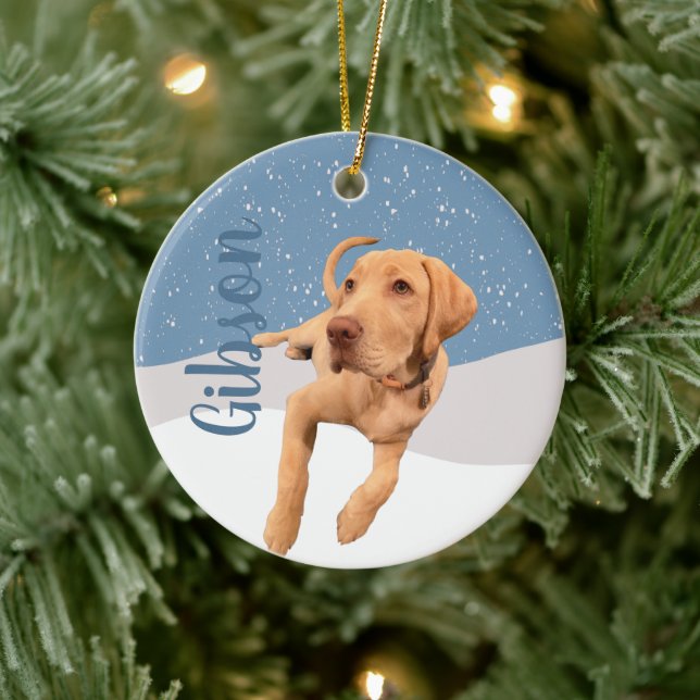 Dudley Labrador Christmas Keramik Ornament (Baum)