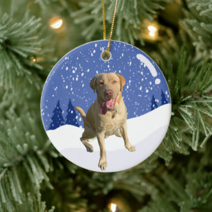 Dudley Labrador Christmas Keramik Ornament