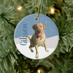 Dudley Labrador Christmas Keramik Ornament