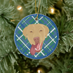 Dudley Labrador Christmas Keramik Ornament