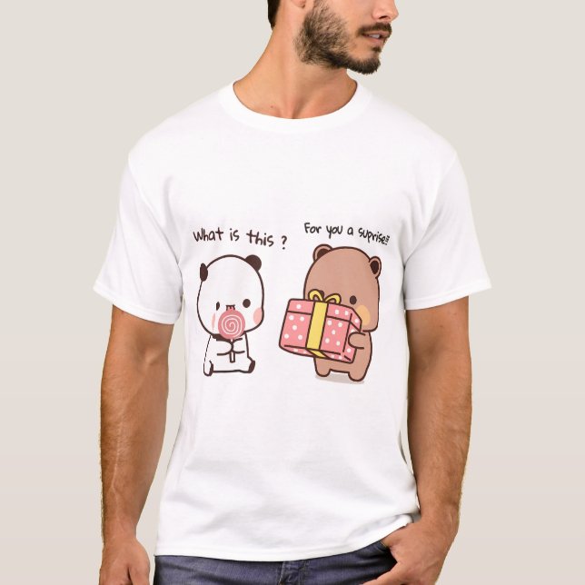 Dudu Bear überrascht seine Liebe Bubu Pandaâ  Bbe T-Shirt (Vorderseite)