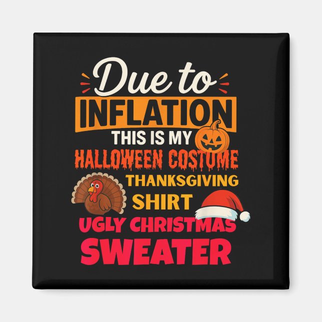 Due To Inflation This Is My Halloween Thanksgiving Magnet (Vorne)
