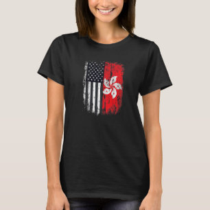 Duel Flag Hongkong und amerikanischer Duell-Bürger T-Shirt