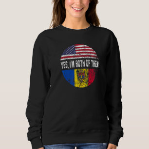 Duel Flag Mikronesien und amerikanischer Duell-Bür Sweatshirt