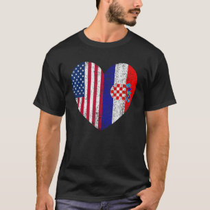 Duel Heart Croatia und amerikanischer Duellbürger T-Shirt