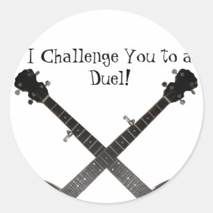Dueling Banjos Runder Aufkleber