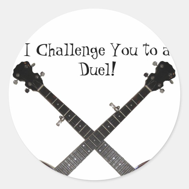 Dueling Banjos Runder Aufkleber (Vorderseite)