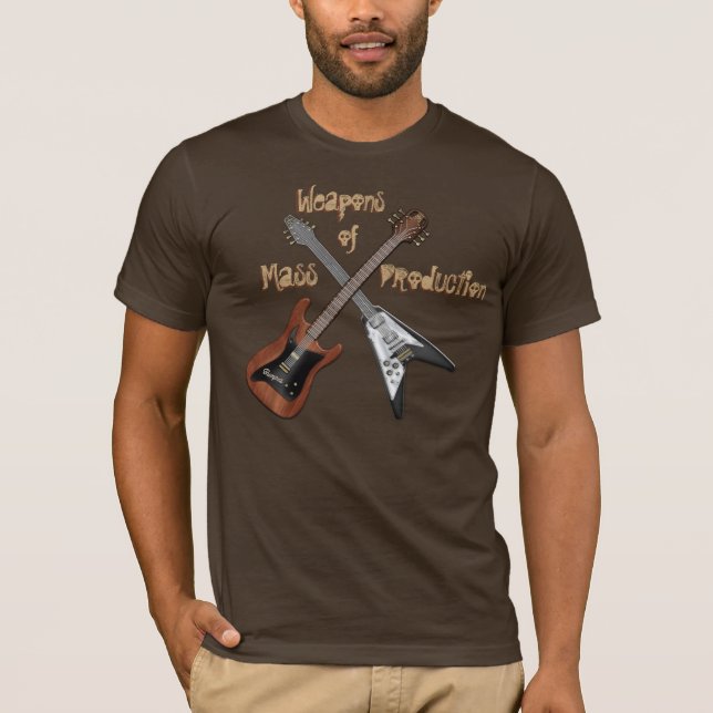 Dueling Gitarren - Massenproduktionswaffen T-Shirt (Vorderseite)