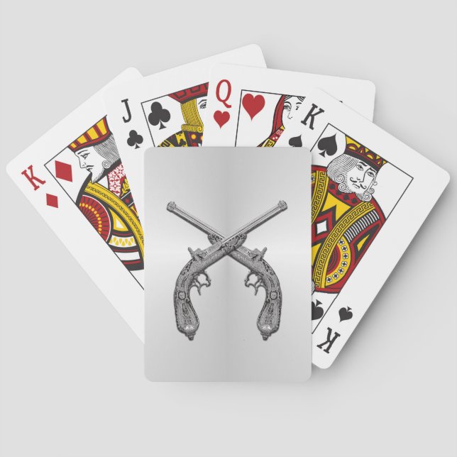 Duellkolben Silber Spielkarten (Rückseite)