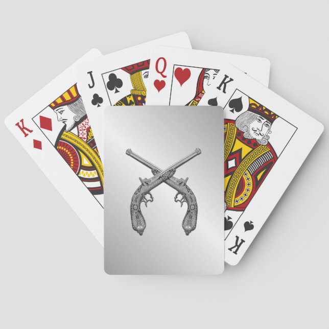 Duellkolben Silber Spielkarten (Rückseite)