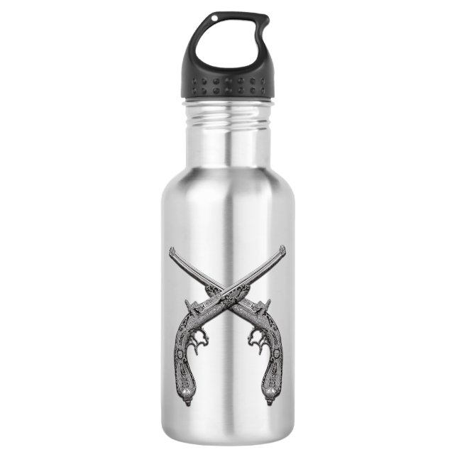 Duellkolben Silber Trinkflasche (Vorderseite)