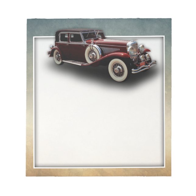 Duesenberg (Duesy) Modell J Klassik Car Notizblock (Vorderseite)