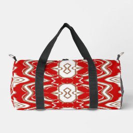 Duffel Bag, ein modernes rotes und weißes Muster Duffle Bag