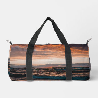 Duffle bag with ocean beach waves image