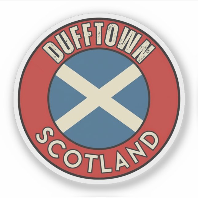 Dufftown, Schottland Aufkleber (Vorderseite)