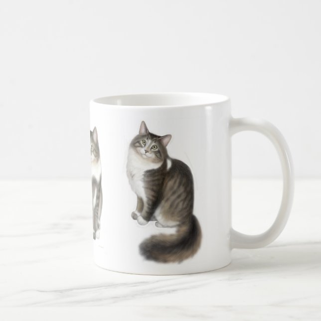 Duffy la tasse de chat de ragondin du Maine (Droite)