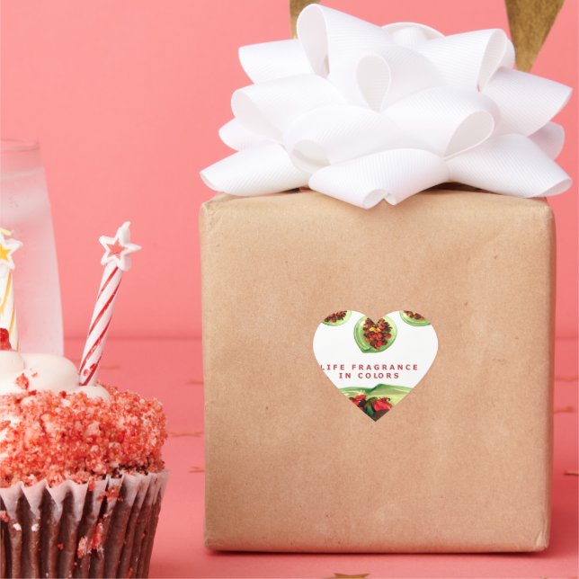 Duft des Lebens: Potpourri Inspiration Herz-Aufkleber (Party)