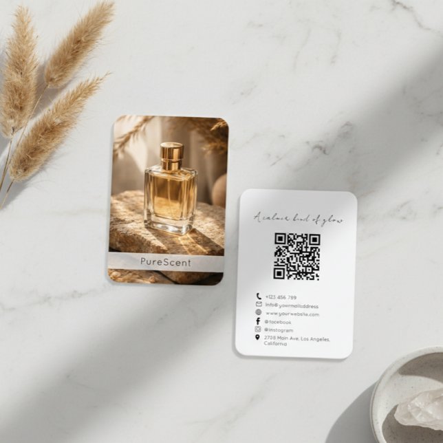 Duftendes Parfüm-Duftstoff-Geschäft Foto QR-Code Visitenkarte (Von Creator hochgeladen)