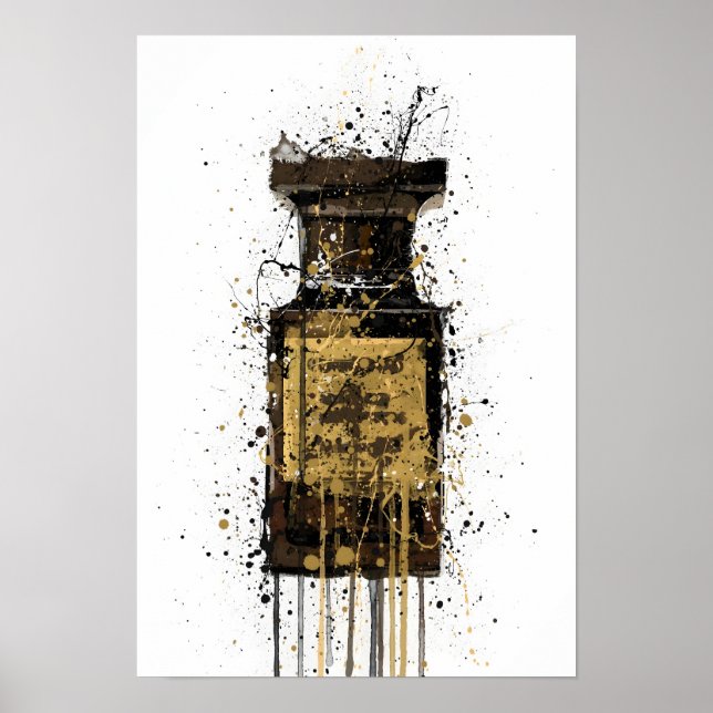 Duftflasche 'Obsidian' als Weihnachtsgeschenk Poster (Vorne)