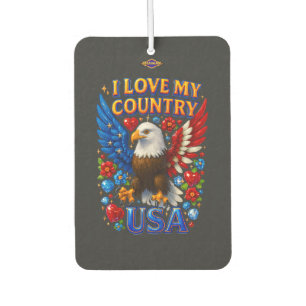 Duftspender-Design: Ich liebe mein Land - USA Autolufterfrischer