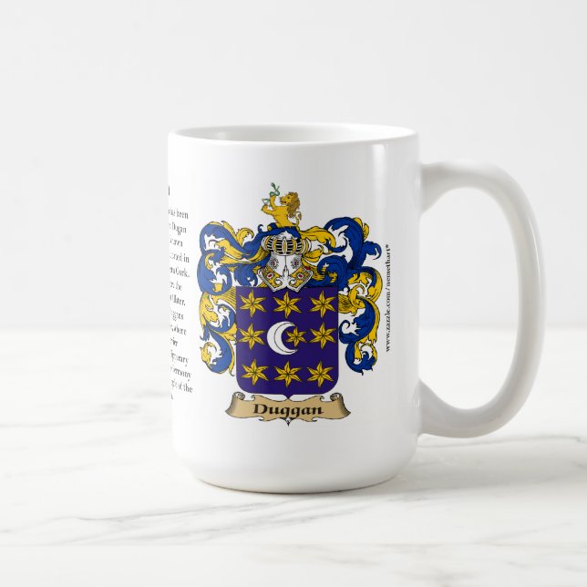 Duggan, der Ursprung, die Bedeutung und das Wappen Kaffeetasse (Rechts)