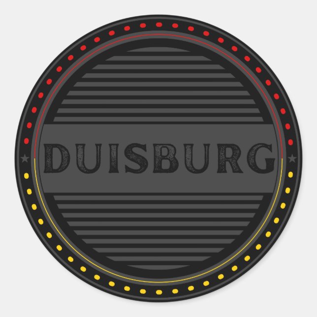Duisburg City Pride Emblem – German Identity Runder Aufkleber (Vorderseite)