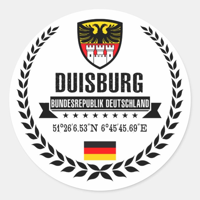 Duisburg Runder Aufkleber (Vorderseite)