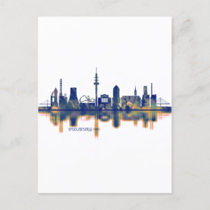 Duisburg Skyline Feiertagspostkarte