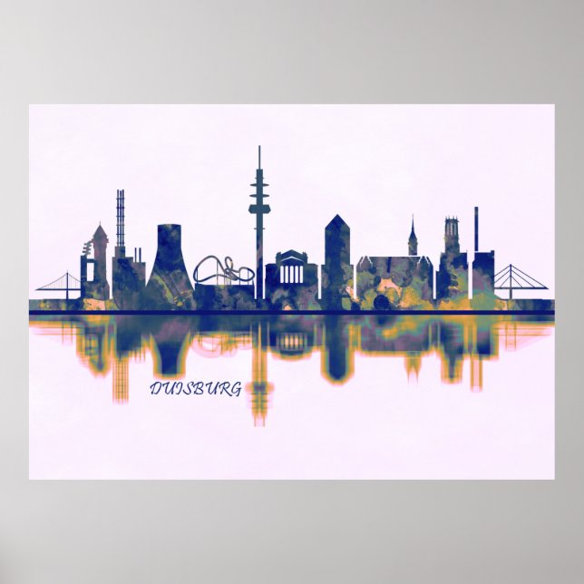 Duisburg Skyline Poster (Vorne)