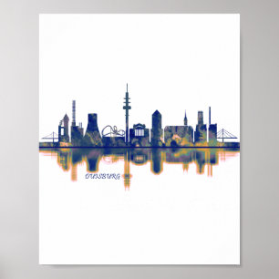 Duisburg Skyline Poster