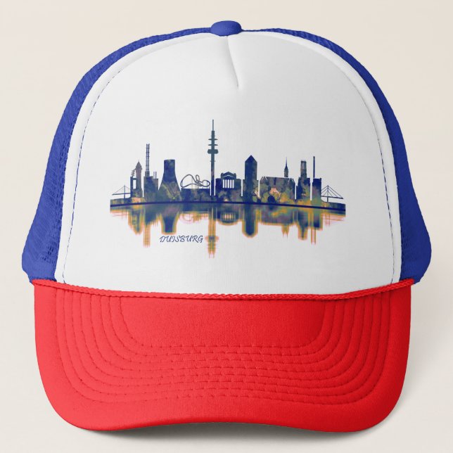 Duisburg Skyline Truckerkappe (Vorderseite)