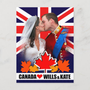 Duke & Duchess of Cambridge Canada Postcard Postkarte
